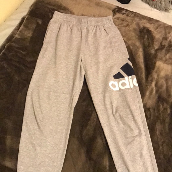 Adidas Grey Sweatpants Men's Size Sm - Picture 2 of 3